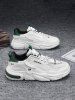 Letter Breathable Mesh Insert Chunky Sneakers -  