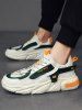 Letter Breathable Mesh Insert Chunky Sneakers -  