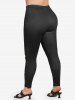 Legging à Imprimé 3D Chaîne Amusant de Grande Taille - Noir L