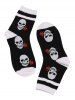 Gothic Rose Skull Crew Socks -  
