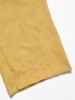 Textured Plain Color Zipper Fly High Waisted Wide Leg Long Pants -  