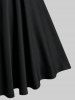 Plus Size Two Tone Lace Trim Twist Cropped Top and Tank Top Set -  