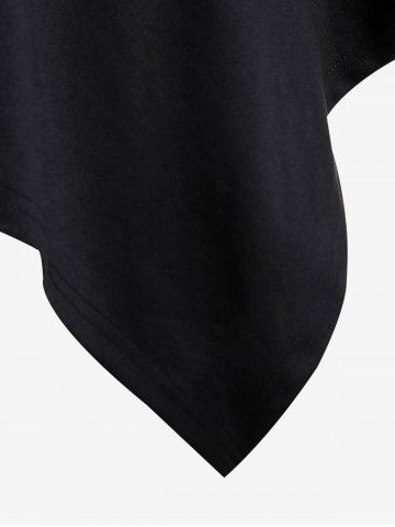 Gothic Choker Lace Up Cutout Handkerchief Dress