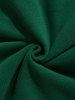Two Tone Paris Embroidered Fuzzy Fleece Hoodie -  