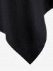 Gothic Choker Lace Up Cutout Handkerchief Dress -  