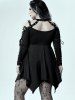 Robe Gothique Mouchoir Découpée à Lacets - Noir 4x | US 26-28