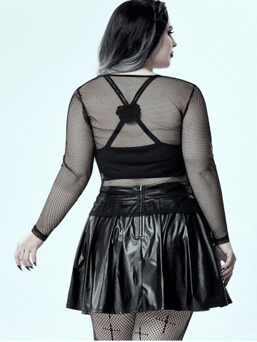 Gothic Sheer Fishnet Long Sleeve Top
