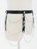 Gothic Punk Punk PU Leather Layered Body Waist Chain Belt -  