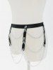 Gothic Punk Punk PU Leather Layered Body Waist Chain Belt -  