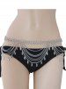 Gothic Leaf Fringe Layered Pendant Belly Waist Chain -  