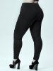 Pantalon Moulant Gothique à Lacets à Œillets - Noir M | US 10