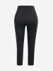 Gothic Lace-up Grommets Pull On Skinny Pants -  
