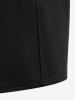 Gothic Buckled Patch Pockets Mini Bodycon Skirt -  