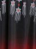 Robe de Noël Mi-longue Plissée à Imprimé Flocon de Neige de Grande Taille - Noir 4X