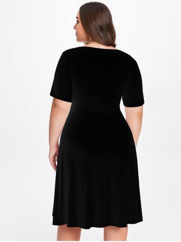 Plus size discount black skirt 3d