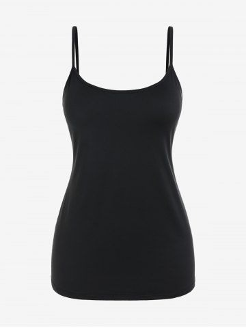 Plus Size Asymmetric Sheer Lace Blouse and Camisole Set