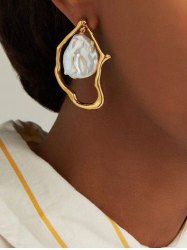 Elegant Irregular Faux Pearl Drop Earrings -  