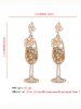 Boucles D'Oreilles Ornées de Strass et Perles Artificielles - d'or 