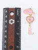 Boucles D'Oreilles Motif Bottes de Cow-Boy Amour et Chapeau - Rose clair 