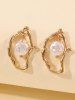 Elegant Irregular Faux Pearl Drop Earrings -  