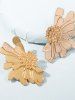 Exaggerated Alloy Flower Stud Earrings -  