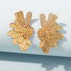 Exaggerated Alloy Flower Stud Earrings -  