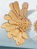 Exaggerated Alloy Flower Stud Earrings -  