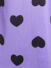 Plus Size Valentine Day Heart Print Cami Top and Shorts Pajamas Set -  