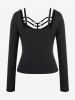 Gothic Strappy Rings Cutout Top -  