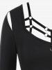 T-shirt Gothique Découpé à Lacets - Noir 3x | US 22-24