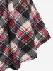 T-shirt à Carreaux de Grande Taille avec Nœud Papillon - Rose clair 3x | US 22-24