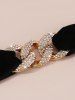 Elegant Wide Velvet Long Wrap Choker Necklace -  