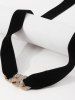 Elegant Wide Velvet Long Wrap Choker Necklace -  