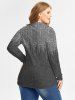 Plus Size Star 3D Ripped Print Sparkly Glitter Shirt -  