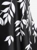 Plus Size Leaf Print Modest Boyshorts Tankini Swimsuit -  