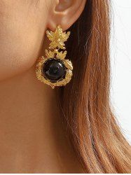 Boucles D'Oreilles Pendantes Vintage Fleur Beauté - d'or 
