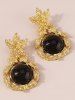 Boucles D'Oreilles Pendantes Vintage Fleur Beauté - d'or 