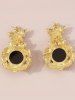 Boucles D'Oreilles Pendantes Vintage Fleur Beauté - d'or 