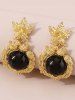 Boucles D'Oreilles Pendantes Vintage Fleur Beauté - d'or 