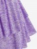 T-shirt Long Carré en Blocs de Couleurs Grande Taille - Violet clair 1x | US 14-16