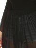 Robe de Plage Mi-Longue en Tulle Transparent Grande-Taille - Noir 4XL