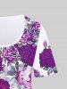 Plus Size Floral T-shirt -  