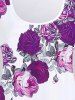 Plus Size Floral T-shirt -  