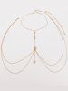 Rose Butterfly Decor Body Chain -  