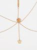 Rose Butterfly Decor Body Chain -  