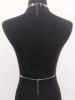 Rhinestone Decor Faux Pearl Pendant Body Chain -  