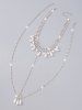 Rhinestone Decor Faux Pearl Pendant Body Chain -  