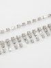 Rhinestone Decor Faux Pearl Pendant Body Chain -  