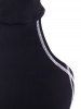 Contrast Stitching Ribbed High Neck Crop Top -  