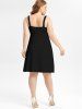 Plus Size 3D Sparkles Heart Printed Backless A Line Valentines Dress -  